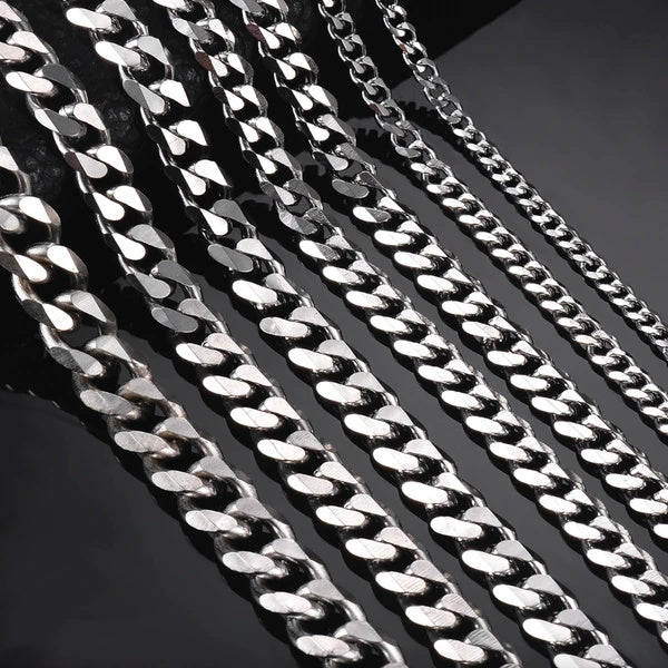 Miami Cuban link chain necklace with lobster clasp, photo 2