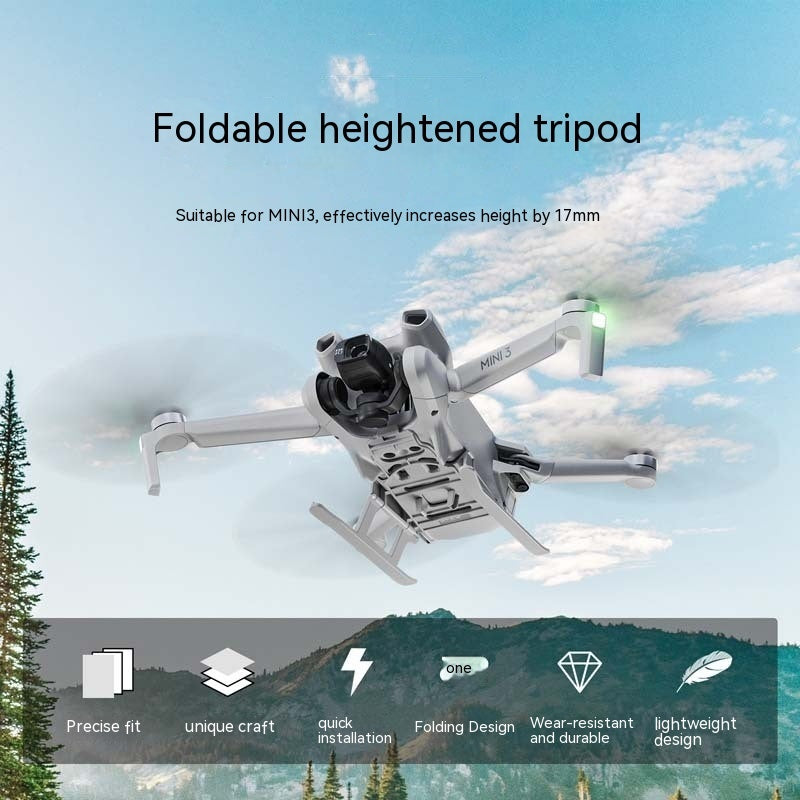 Foldable landing gear for DJI Mini 3 drone