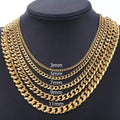 Miami Cuban link chain necklace with lobster clasp, photo 5