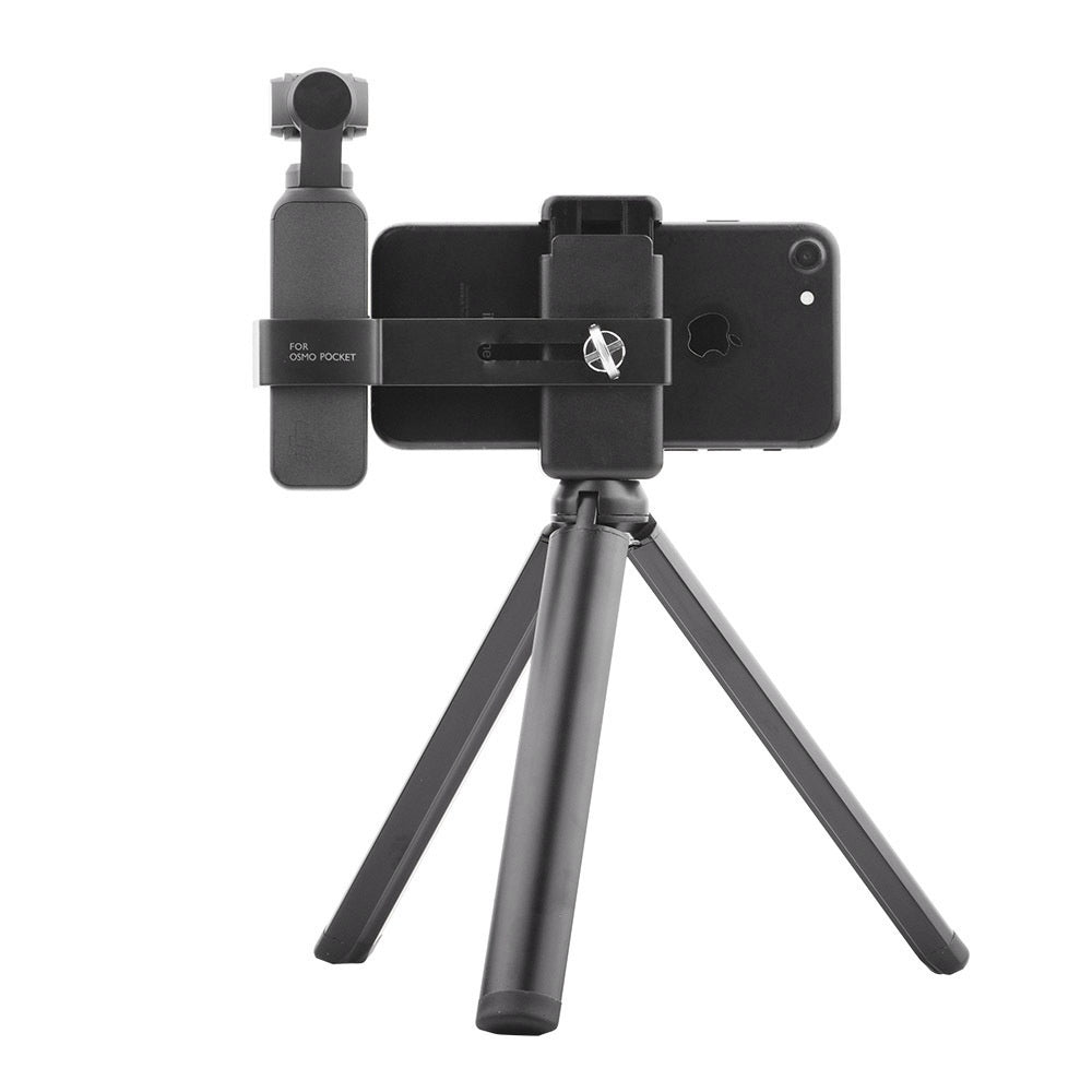 Compact metal tripod with phone holder for DJI Osmo Pocket