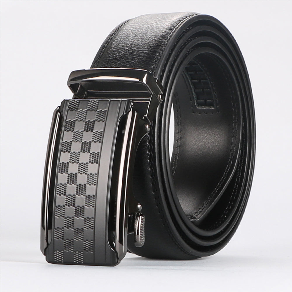 Men's leather belt with automatic ratchet buckle, photo 8