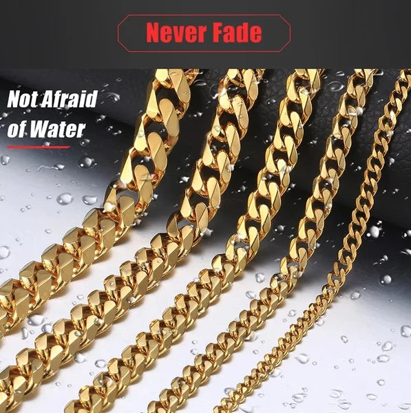 Miami Cuban link chain necklace with lobster clasp, photo 7