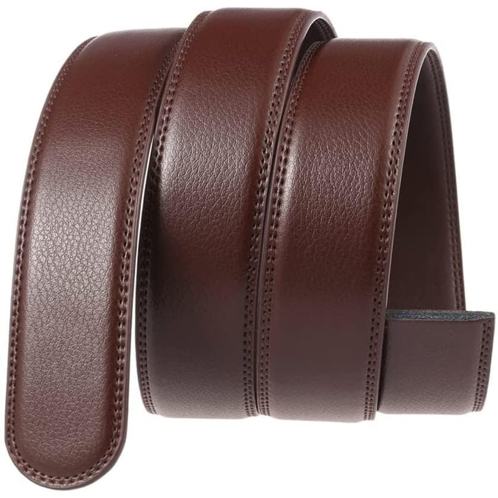 Men's leather belt with automatic ratchet buckle, photo 3