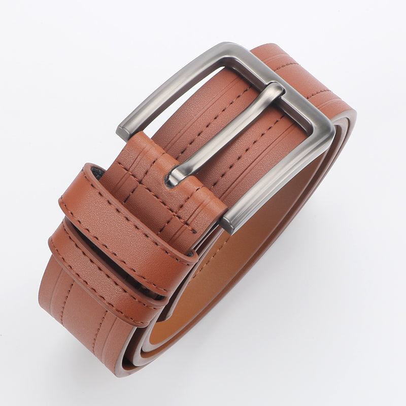 Men's classic leather ratchet belt with alloy buckle, photo 6