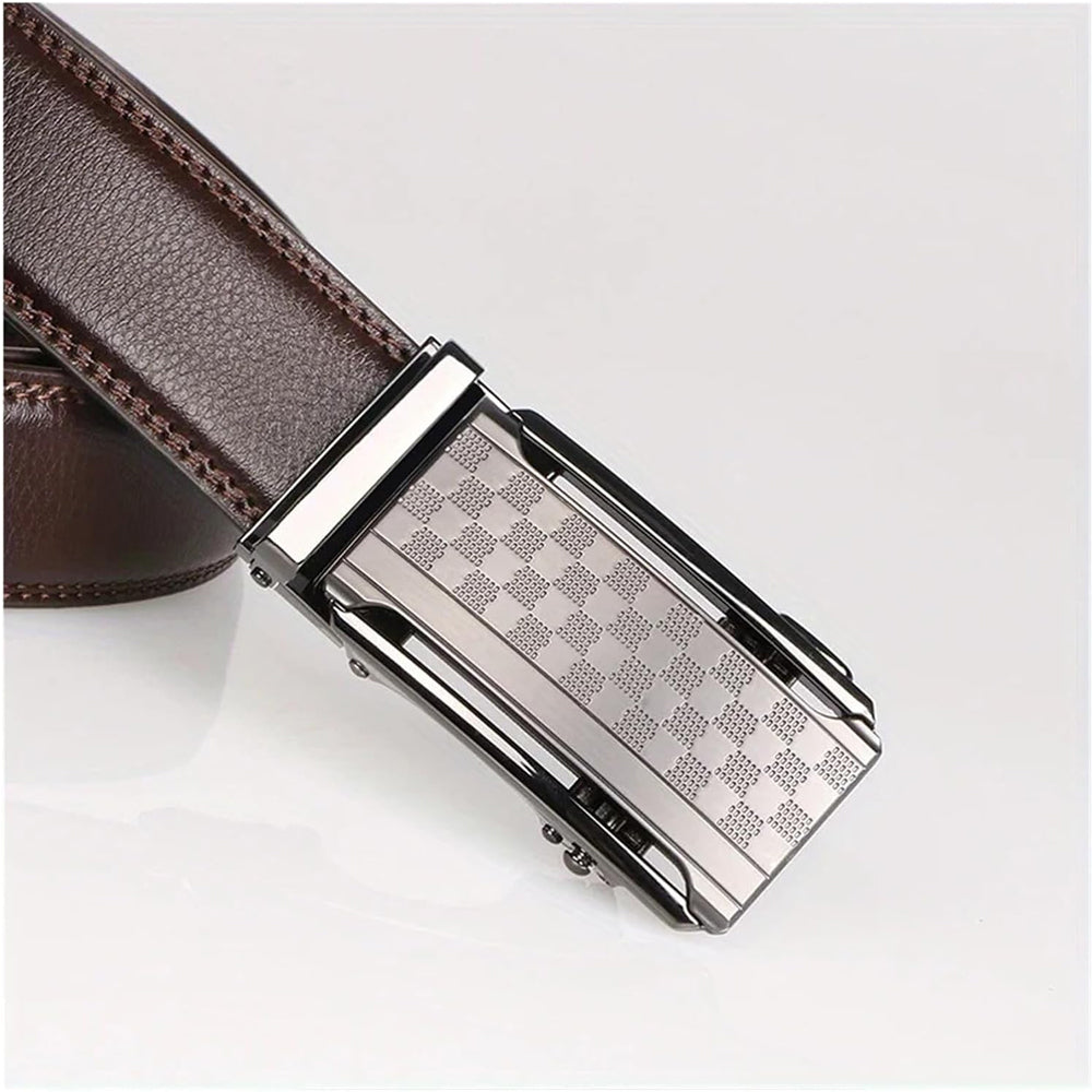 Men's leather belt with automatic ratchet buckle, photo 7